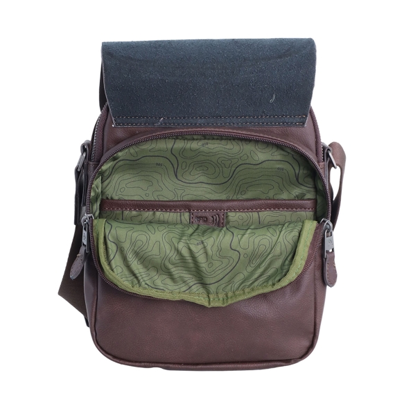 Τσαντάκι χιαστί DISCOVERY Heritage D03350 Καφέ